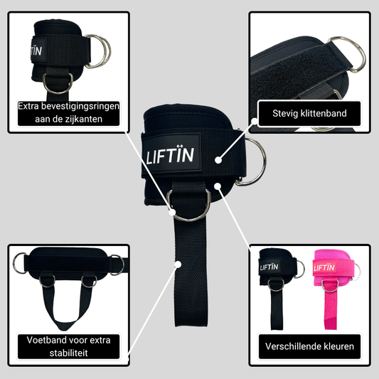 LIFTIN ankle straps - stijlvol en functioneel ontwerp voor effectieve been trainingen - overzicht