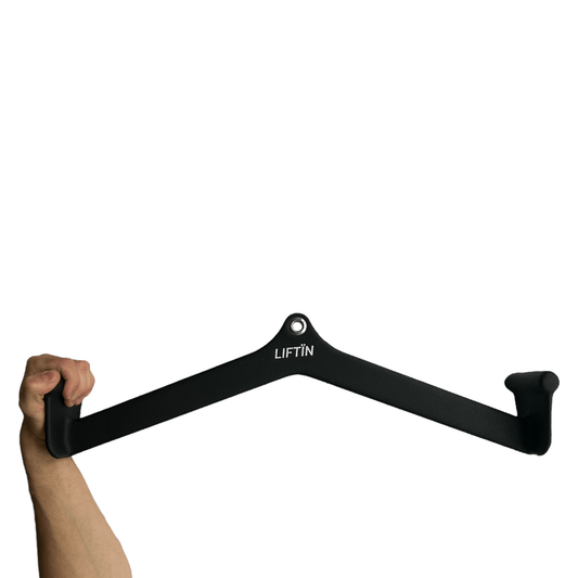 LIFTIN lat pulldown bar - medium grip lat pulldown stang voor natuurlijke beweging tijdens workouts - gebruiksvoorbeeld