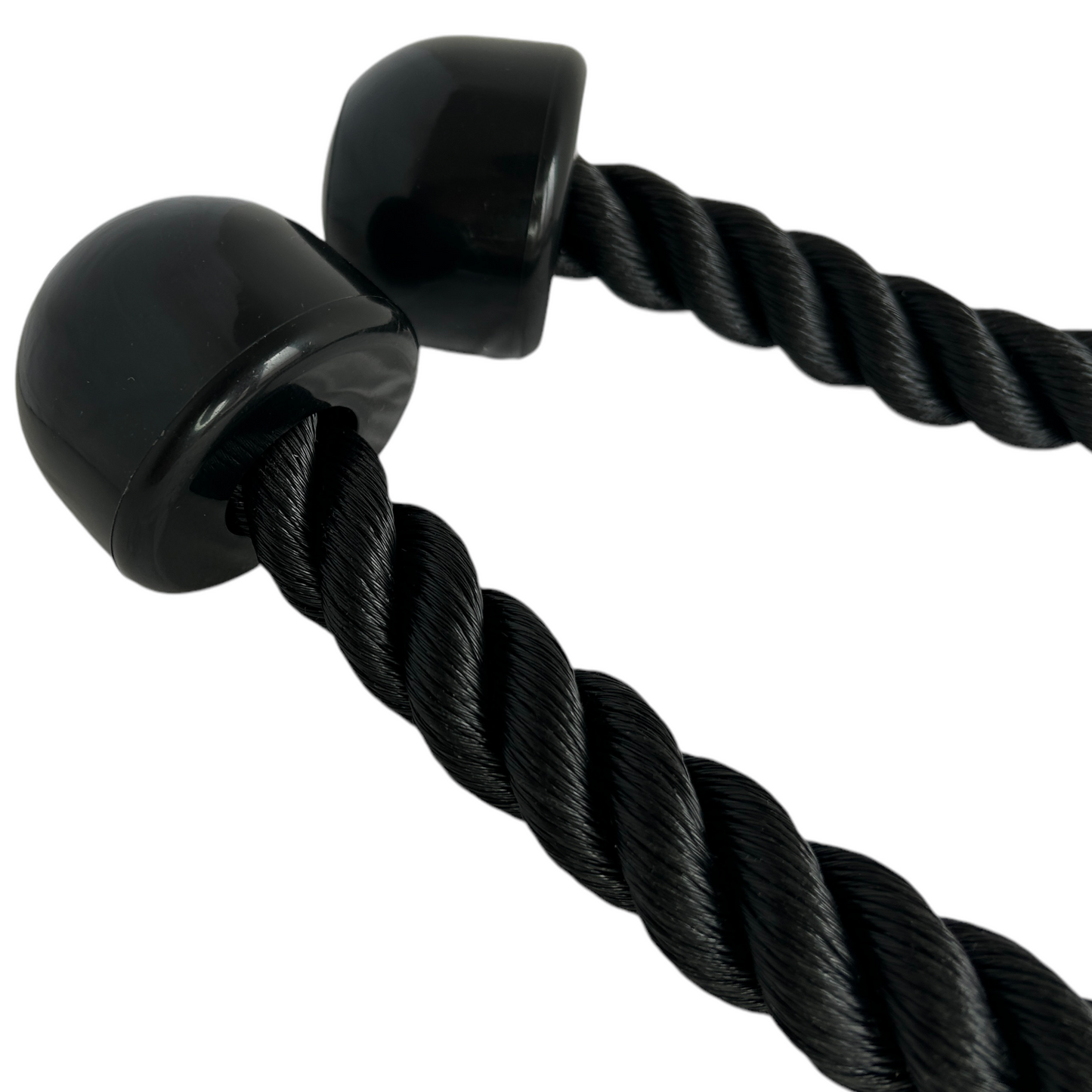 Detail van het LIFTIN tricep rope - stevig gevlochten nylon voor langdurige krachttraining - close-up