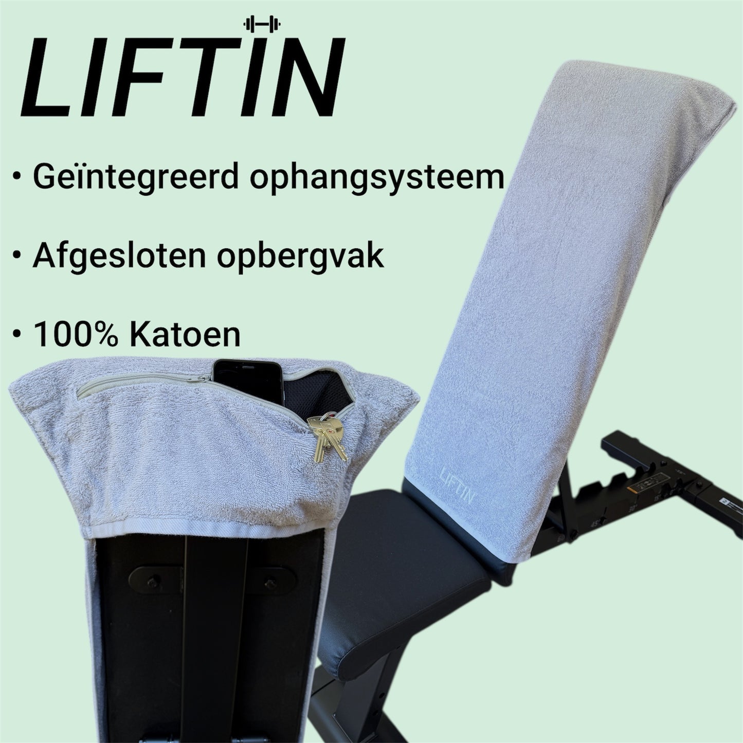 Sporthanddoek 100% Katoen Grijs