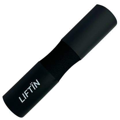 LIFTIN barbell pad - zwart halter kussen van high density foam voor comfort tijdens squats en hip thrusts - vooraanzicht