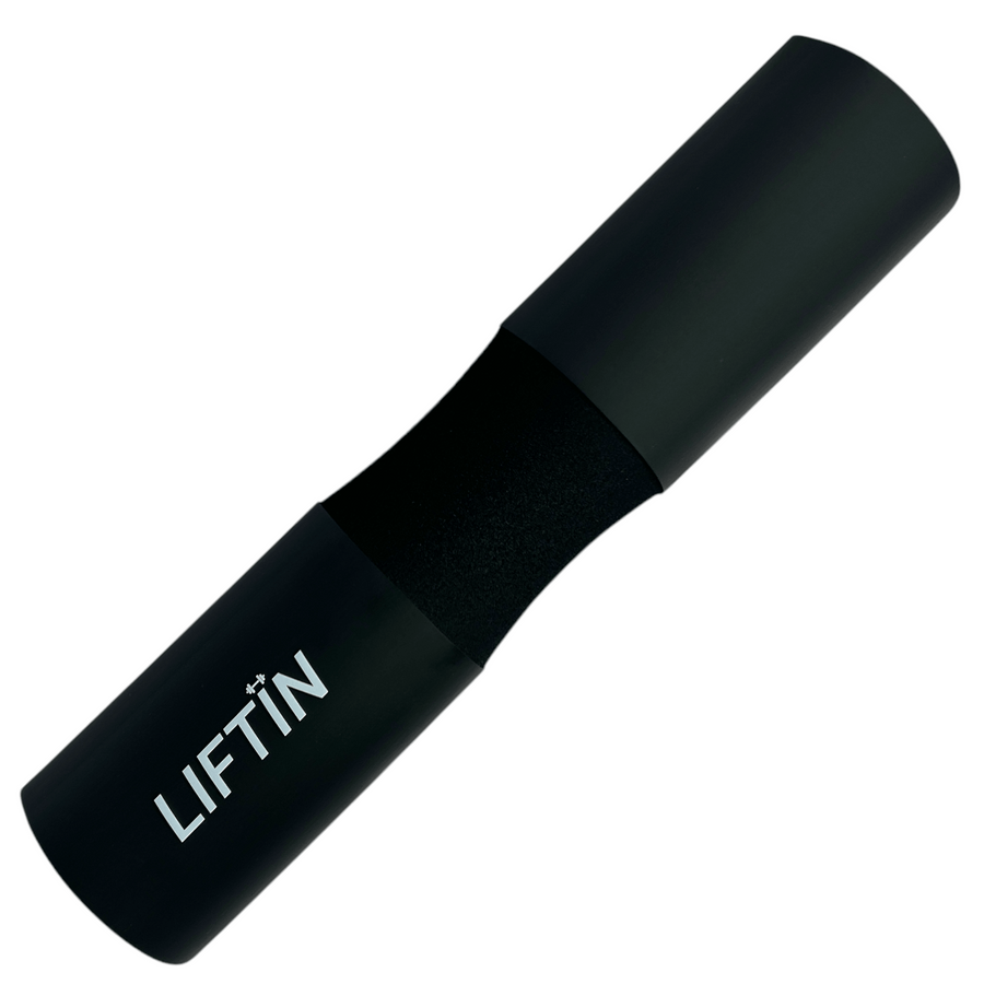 LIFTIN barbell pad - zwart halter kussen van high density foam voor comfort tijdens squats en hip thrusts - vooraanzicht