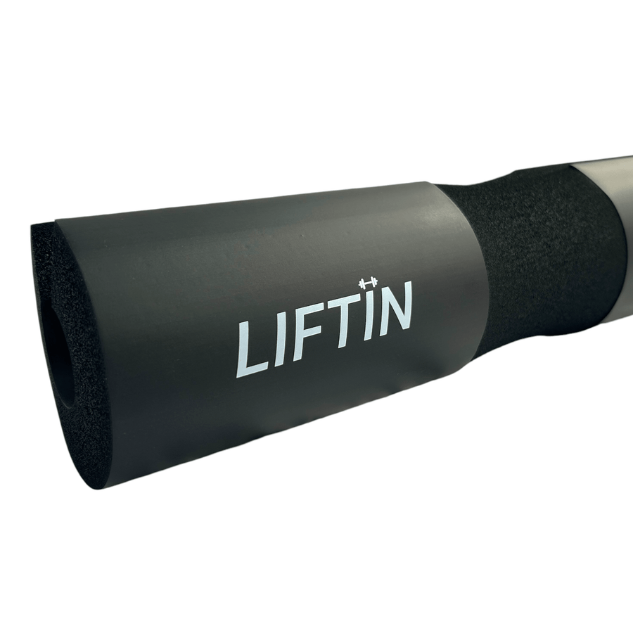 LIFTIN barbell pad - zwart barbell kussen met dikke foamlaag voor optimale bescherming - detailopname