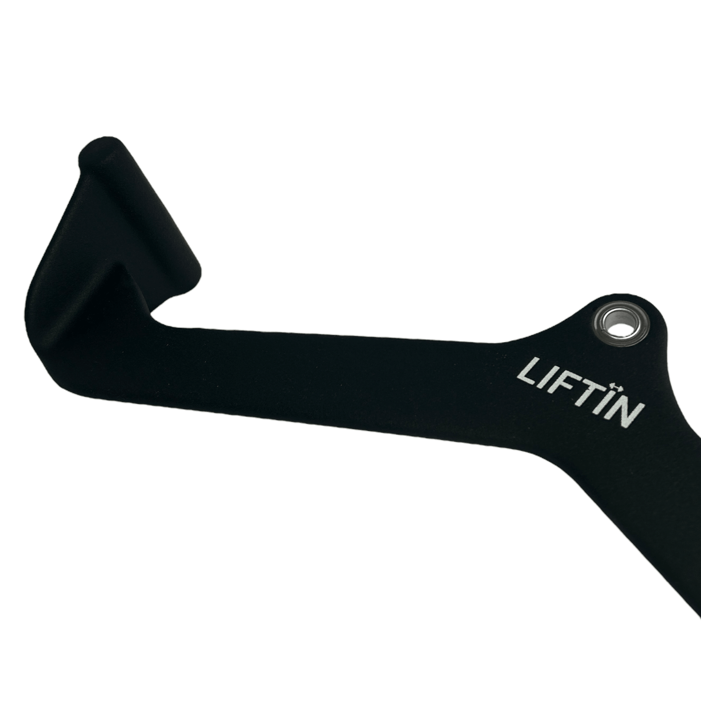 Close-up van het ergonomische ontwerp van de LIFTIN lat pulldown bar - voor een vloeiende en natuurlijke beweging - close-up