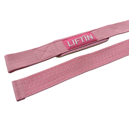 LIFTIN lifting straps - weightlifting straps met latex coating voor betere grip op halters - detailopname