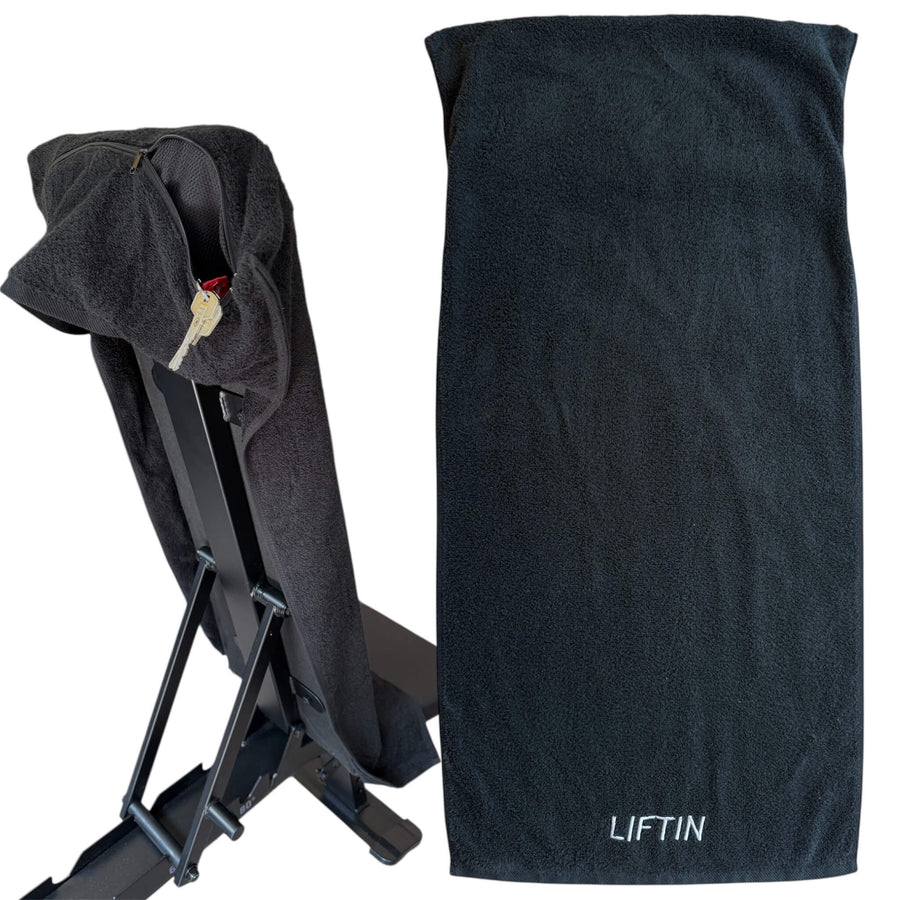 LIFTIN sporthanddoek 50x90cm - extra groot en zacht katoen voor maximale vochtopname - vooraanzicht