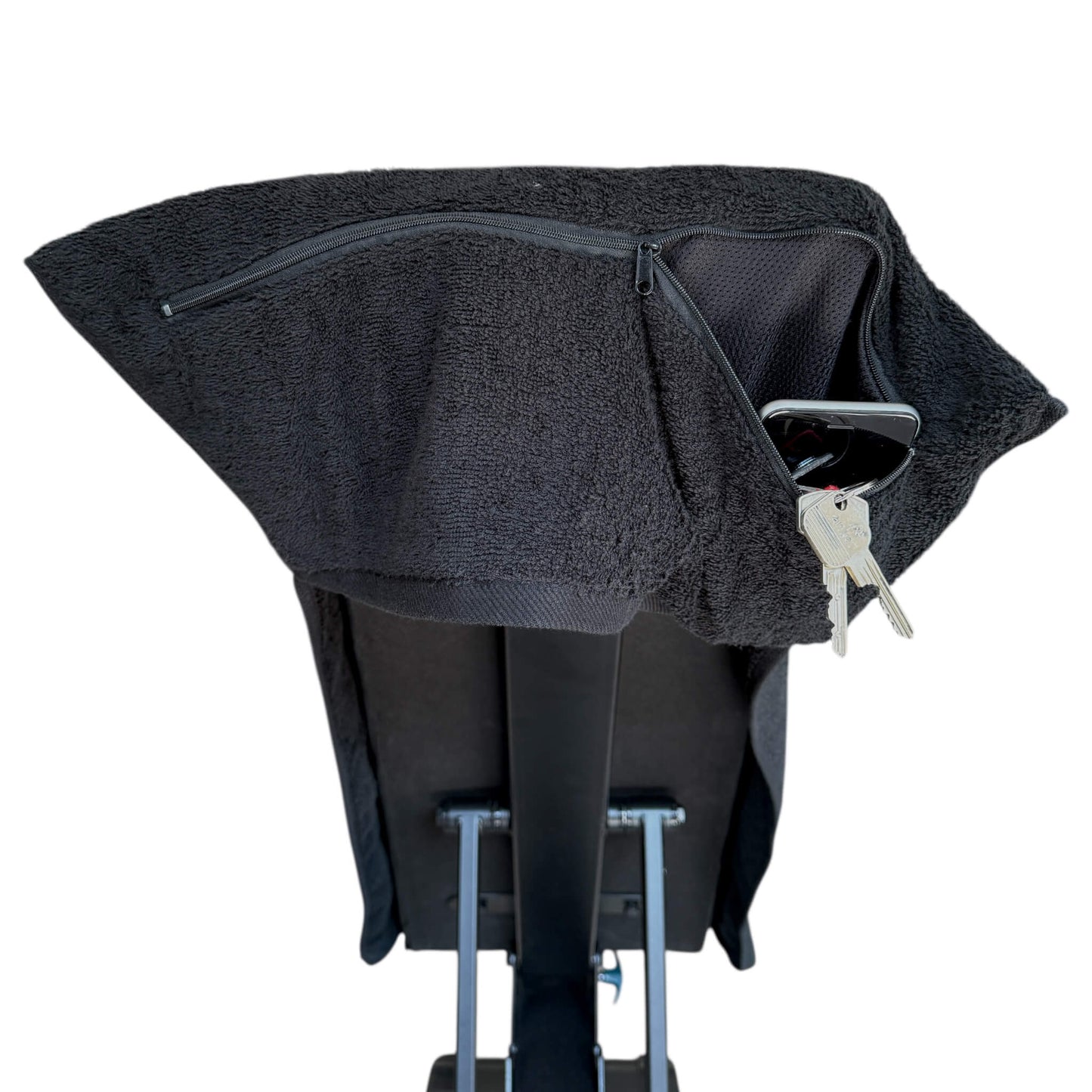 LIFTIN sporthanddoek 50x90cm- slim ophangontwerp voor stevige bevestiging op sportbankjes - detailopname