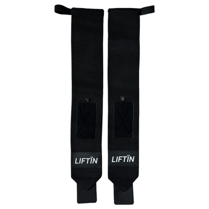 LIFTIN wrist wraps - ondersteuning en bescherming voor polsen bij intensieve krachttraining - bovenaanzicht