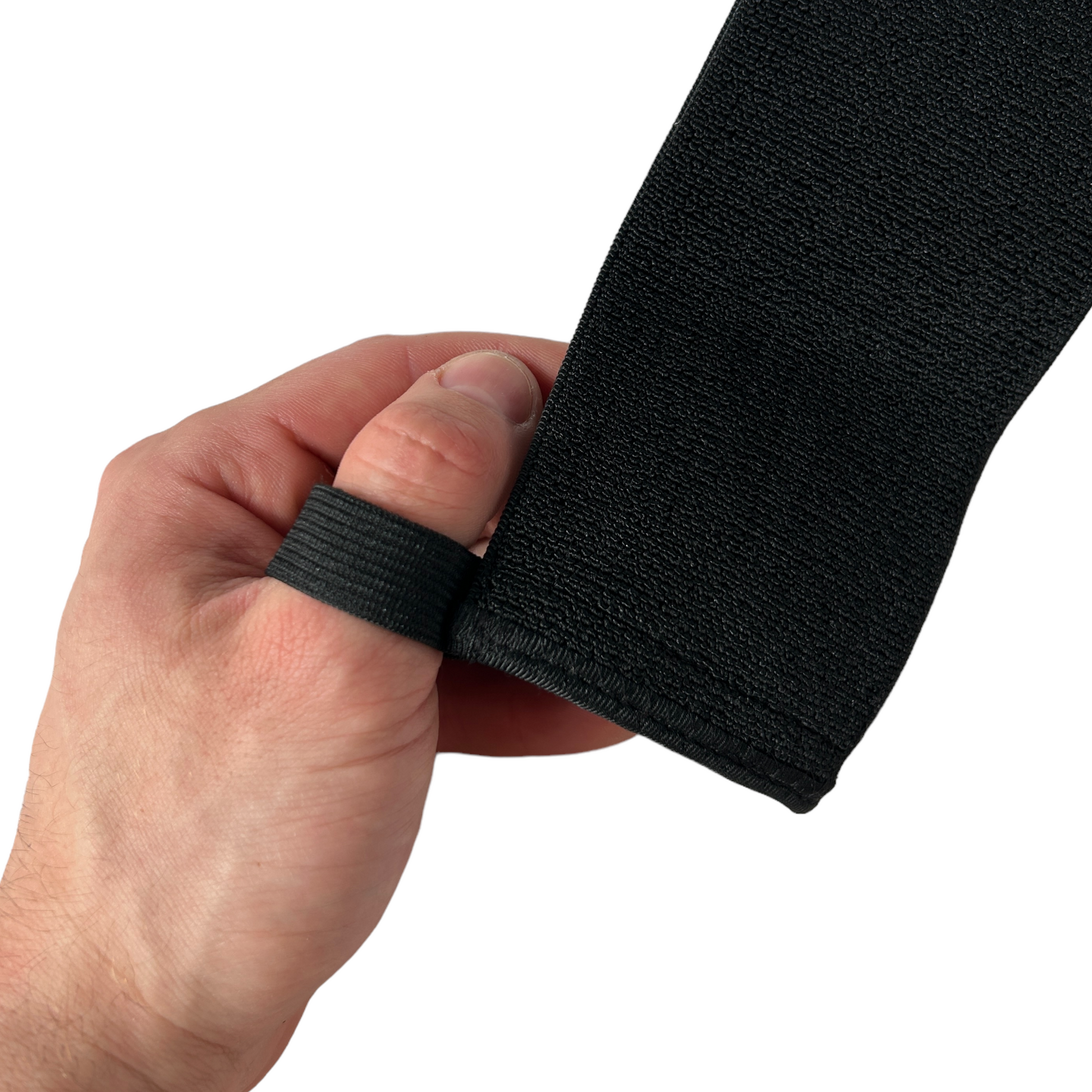 LIFTIN wrist wraps - elastisch lusje voor duim voor extra stabiliteit tijdens oefeningen - detailopname