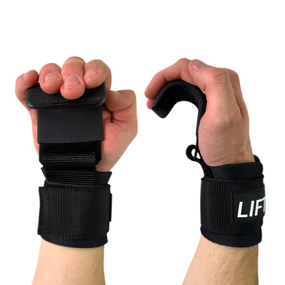 LIFTIN lifting hooks - ideaal voor deadlifts, shrugs en rows zonder gripvermoeidheid - gebruiksvoorbeeld