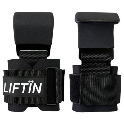 LIFTIN lifting hooks - verstelbare polsbanden met klittenband sluiting voor een stevige pasvorm - detailopname